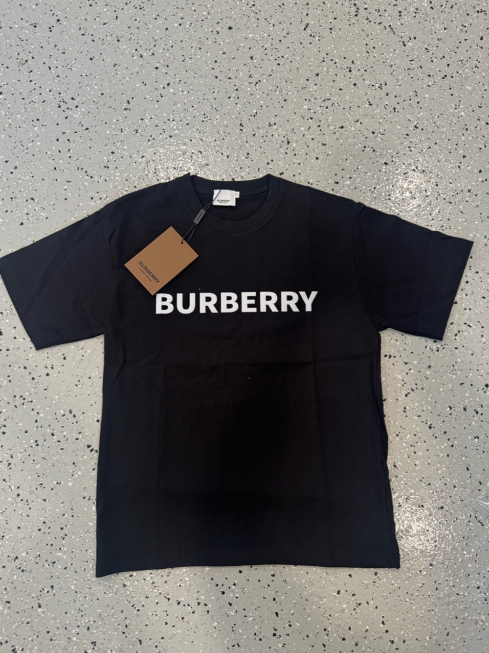 Burberry Black T-Shirt with White Logo